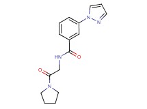 N-(2-oxo-2-pyrrolidin-1-ylethyl)-3-(1H-pyrazol-1-yl)benzamide