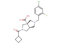 (3aS*,6aS*)-2-(4-chloro-2-fluorobenzyl)-5-(cyclobutylcarbonyl)hexahydropyrrolo[3,4-c]pyrrole-3a(1H)-carboxylic acid