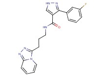 3-(3-fluorophenyl)-N-(3-[1,2,4]triazolo[4,3-a]pyridin-3-ylpropyl)-1H-pyrazole-4-carboxamide