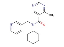 N-cyclohexyl-4-methyl-N-(pyridin-3-ylmethyl)pyrimidine-5-carboxamide