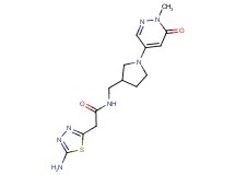 2-(5-amino-1,3,4-thiadiazol-2-yl)-N-{[1-(1-methyl-6-oxo-1,6-dihydro-4-pyridazinyl)-3-pyrrolidinyl]methyl}acetamide