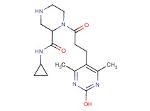 N-cyclopropyl-1-[3-(2-hydroxy-4,6-dimethyl-5-pyrimidinyl)propanoyl]-2-piperazinecarboxamide