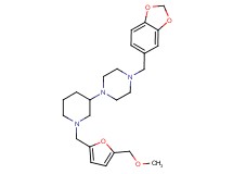 1-(1,3-benzodioxol-5-ylmethyl)-4-(1-{[5-(methoxymethyl)-2-furyl]methyl}-3-piperidinyl)piperazine