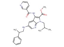 methyl 1-isobutyl-5-[(2-phenylpropyl)amino]-3-[(3-pyridinylcarbonyl)amino]-1H-pyrrolo[2,3-b]pyridine-2-carboxylate