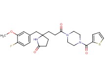 5-(4-fluoro-3-methoxybenzyl)-5-{3-oxo-3-[4-(2-thienylcarbonyl)-1-piperazinyl]propyl}-2-pyrrolidinone