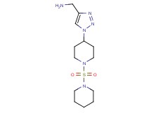 ({1-[1-(1-piperidinylsulfonyl)-4-piperidinyl]-1H-1,2,3-triazol-4-yl}methyl)amine