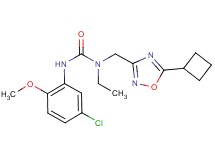 N'-(5-chloro-2-methoxyphenyl)-N-[(5-cyclobutyl-1,2,4-oxadiazol-3-yl)methyl]-N-ethylurea
