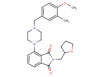 4-[4-(4-methoxy-3-methylbenzyl)-1-piperazinyl]-2-(tetrahydro-2-furanylmethyl)-1H-isoindole-1,3(2H)-dione