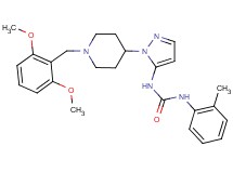 N-{1-[1-(2,6-dimethoxybenzyl)-4-piperidinyl]-1H-pyrazol-5-yl}-N'-(2-methylphenyl)urea