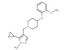 1-[(5-cyclopropyl-1-methyl-1H-pyrazol-4-yl)methyl]-4-(2-methoxyphenoxy)piperidine