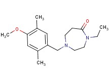 4-ethyl-1-(4-methoxy-2,5-dimethylbenzyl)-1,4-diazepan-5-one