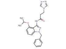N-(1-benzyl-4-isopropoxy-1H-indazol-3-yl)-3-(4H-1,2,4-triazol-4-yl)propanamide
