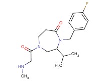 4-(4-fluorobenzyl)-3-isopropyl-1-(N-methylglycyl)-1,4-diazepan-5-one