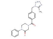 4-{4-[(5-methyl-1H-tetrazol-1-yl)methyl]benzoyl}-1-phenyl-2-piperazinone
