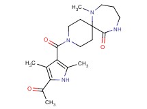 3-[(5-acetyl-2,4-dimethyl-1H-pyrrol-3-yl)carbonyl]-7-methyl-3,7,11-triazaspiro[5.6]dodecan-12-one