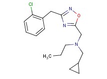 N-{[3-(2-chlorobenzyl)-1,2,4-oxadiazol-5-yl]methyl}-N-(cyclopropylmethyl)-1-propanamine