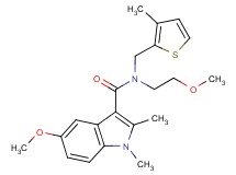 5-methoxy-N-(2-methoxyethyl)-1,2-dimethyl-N-[(3-methyl-2-thienyl)methyl]-1H-indole-3-carboxamide