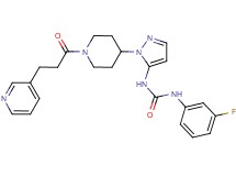 N-(3-fluorophenyl)-N'-(1-{1-[3-(3-pyridinyl)propanoyl]-4-piperidinyl}-1H-pyrazol-5-yl)urea