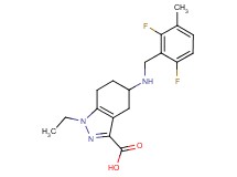 5-[(2,6-difluoro-3-methylbenzyl)amino]-1-ethyl-4,5,6,7-tetrahydro-1H-indazole-3-carboxylic acid