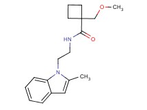 1-(methoxymethyl)-N-[2-(2-methyl-1H-indol-1-yl)ethyl]cyclobutanecarboxamide