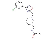 N-[(1-{[3-(3-chlorophenyl)-1,2,4-oxadiazol-5-yl]methyl}-3-piperidinyl)methyl]acetamide