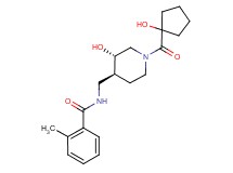 N-({(3S*,4S*)-3-hydroxy-1-[(1-hydroxycyclopentyl)carbonyl]piperidin-4-yl}methyl)-2-methylbenzamide