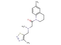 N-methyl-2-(6-methyl-3,4-dihydroquinolin-1(2H)-yl)-N-[(4-methyl-1,2,3-thiadiazol-5-yl)methyl]-2-oxoethanamine