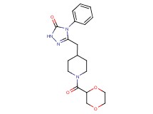 5-{[1-(1,4-dioxan-2-ylcarbonyl)piperidin-4-yl]methyl}-4-phenyl-2,4-dihydro-3H-1,2,4-triazol-3-one