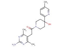 1-[(2-amino-4,6-dimethylpyrimidin-5-yl)acetyl]-4-(5-methylpyridin-2-yl)piperidin-4-ol