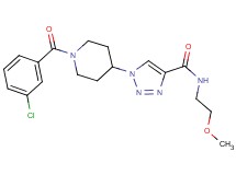 1-[1-(3-chlorobenzoyl)-4-piperidinyl]-N-(2-methoxyethyl)-1H-1,2,3-triazole-4-carboxamide