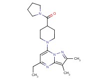 5-ethyl-2,3-dimethyl-7-[4-(pyrrolidin-1-ylcarbonyl)piperidin-1-yl]pyrazolo[1,5-a]pyrimidine