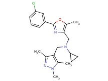 N-{[2-(3-chlorophenyl)-5-methyl-1,3-oxazol-4-yl]methyl}-N-[(1,3,5-trimethyl-1H-pyrazol-4-yl)methyl]cyclopropanamine