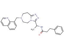 3-phenyl-N-{1-[7-(8-quinolinylmethyl)-6,7,8,9-tetrahydro-5H-[1,2,4]triazolo[4,3-d][1,4]diazepin-3-yl]ethyl}propanamide