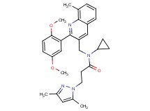 N-cyclopropyl-N-{[2-(2,5-dimethoxyphenyl)-8-methyl-3-quinolinyl]methyl}-3-(3,5-dimethyl-1H-pyrazol-1-yl)propanamide