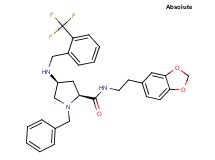 (4S)-N-[2-(1,3-benzodioxol-5-yl)ethyl]-1-benzyl-4-{[2-(trifluoromethyl)benzyl]amino}-L-prolinamide