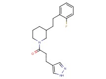 3-[2-(2-fluorophenyl)ethyl]-1-[3-(1H-pyrazol-4-yl)propanoyl]piperidine