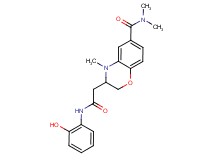 3-{2-[(2-hydroxyphenyl)amino]-2-oxoethyl}-N,N,4-trimethyl-3,4-dihydro-2H-1,4-benzoxazine-6-carboxamide