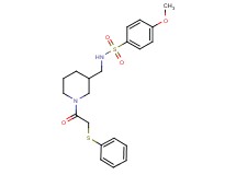 4-methoxy-N-({1-[(phenylthio)acetyl]-3-piperidinyl}methyl)benzenesulfonamide