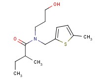 N-(3-hydroxypropyl)-2-methyl-N-[(5-methyl-2-thienyl)methyl]butanamide