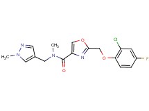 2-[(2-chloro-4-fluorophenoxy)methyl]-N-methyl-N-[(1-methyl-1H-pyrazol-4-yl)methyl]-1,3-oxazole-4-carboxamide