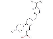 3-[(3R*,4S*)-1-[(2-isopropylpyrimidin-5-yl)methyl]-4-(4-methylpiperazin-1-yl)piperidin-3-yl]propanoic acid