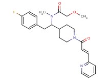 N-(2-(4-fluorophenyl)-1-{1-[(2E)-3-(2-pyridinyl)-2-propenoyl]-4-piperidinyl}ethyl)-2-methoxy-N-methylacetamide