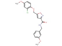 5-[(2-chloro-4-methoxyphenoxy)methyl]-N-(3-methoxybenzyl)-3-isoxazolecarboxamide