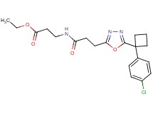 ethyl N-(3-{5-[1-(4-chlorophenyl)cyclobutyl]-1,3,4-oxadiazol-2-yl}propanoyl)-beta-alaninate