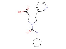 (3S*,4R*)-1-[(cyclopentylamino)carbonyl]-4-(3-pyridinyl)-3-pyrrolidinecarboxylic acid