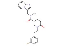 1-[2-(3-fluorophenyl)ethyl]-N-(imidazo[1,2-a]pyridin-3-ylmethyl)-N-methyl-6-oxo-3-piperidinecarboxamide