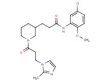 N-(5-chloro-2-methoxyphenyl)-3-{1-[3-(2-methyl-1H-imidazol-1-yl)propanoyl]-3-piperidinyl}propanamide