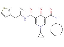 N-cycloheptyl-1-cyclopropyl-N'-[1-methyl-2-(3-thienyl)ethyl]-4-oxo-1,4-dihydro-3,5-pyridinedicarboxamide