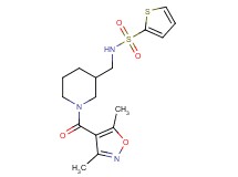 N-({1-[(3,5-dimethyl-4-isoxazolyl)carbonyl]-3-piperidinyl}methyl)-2-thiophenesulfonamide