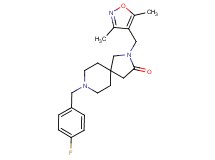 2-[(3,5-dimethylisoxazol-4-yl)methyl]-8-(4-fluorobenzyl)-2,8-diazaspiro[4.5]decan-3-one